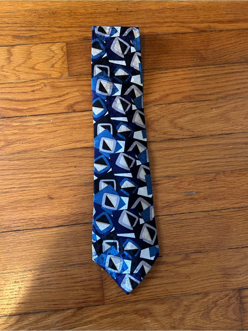 Mens Designer Silk Tie  - Ziggurat by Mulberry
